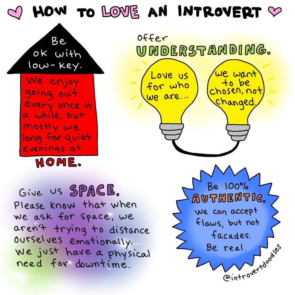 how to love an introvert: home, understanding, space, authenticity